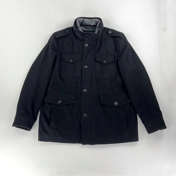 GUESS wool coat with grey puffer lining - Men’s M - Picture 2 of 5